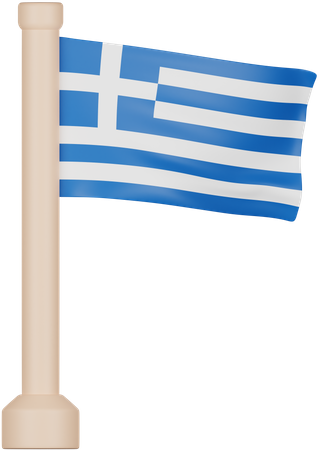 Bandera de grecia  3D Icon