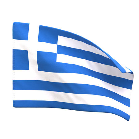 Bandera de grecia  3D Icon