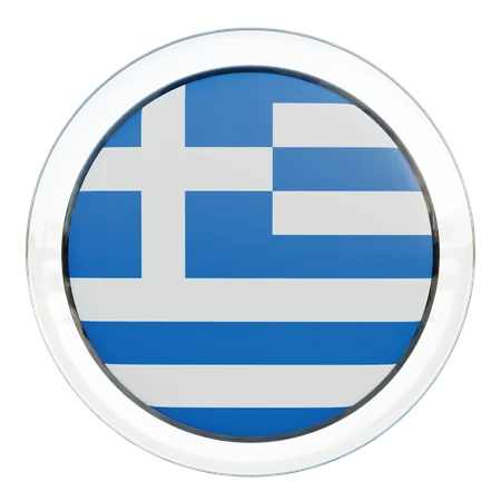 Vidrio de bandera de Grecia  3D Flag