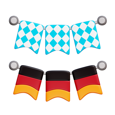 Bandera guirnalda  3D Icon
