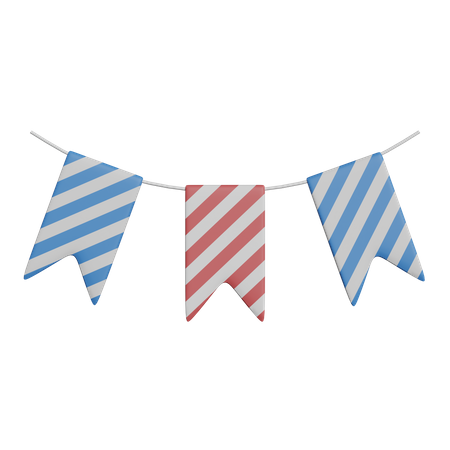 Bandera guirnalda  3D Icon
