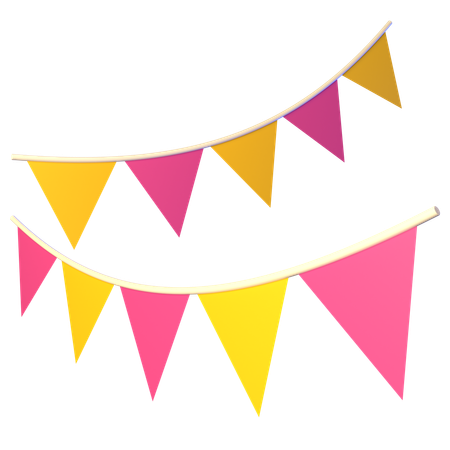 Bandera guirnalda  3D Icon