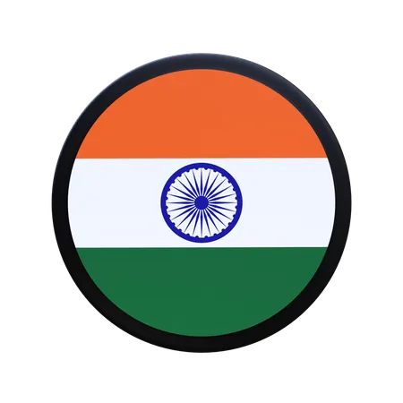 Bandera india  3D Illustration