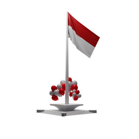 Bandera de indonesia  3D Illustration