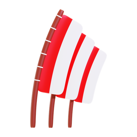 Bandera de indonesia  3D Icon