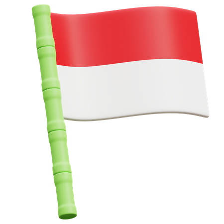 Bandera de indonesia  3D Icon