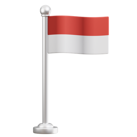 Bandera de indonesia  3D Icon