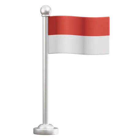 Bandera de indonesia  3D Icon