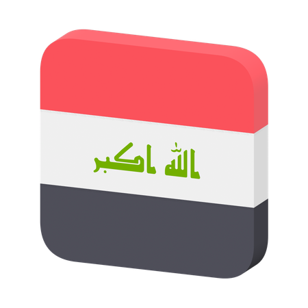 Bandera de irak  3D Icon