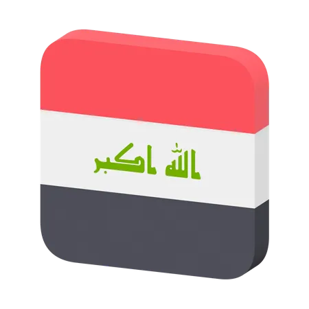 Bandera de irak  3D Icon