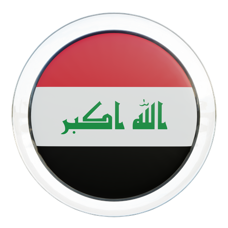 Vidrio de bandera de Irak  3D Flag