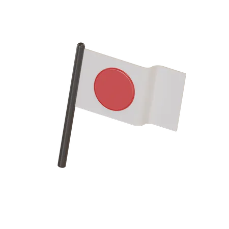 Bandera japonesa  3D Illustration