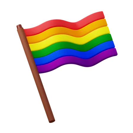Bandera lgbtq  3D Icon