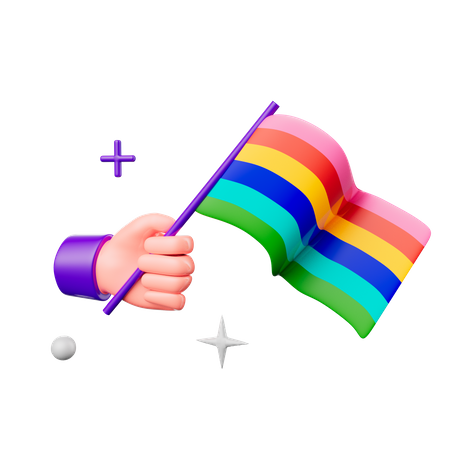 Bandera lgbtq  3D Icon