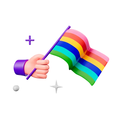 Bandera lgbtq  3D Icon