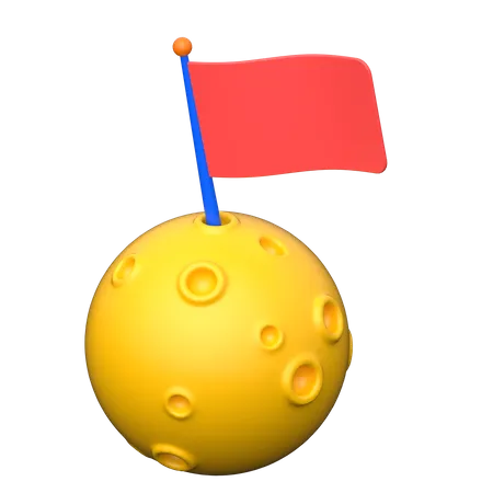 Bandera de la luna  3D Icon