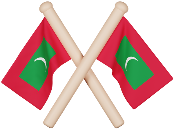 Bandera de maldivas  3D Icon