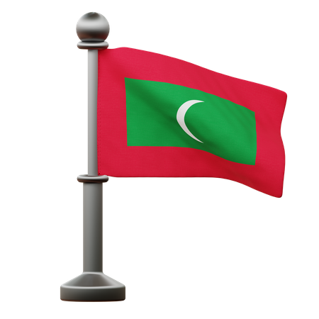 Bandera de maldivas  3D Icon