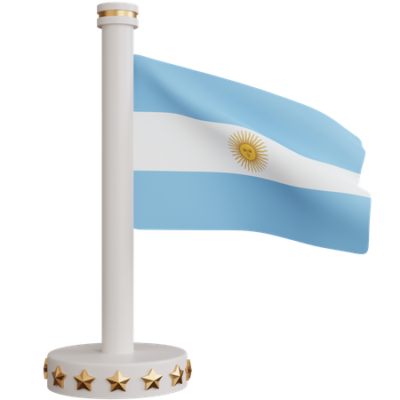 Bandera Nacional Argentina  3D Icon