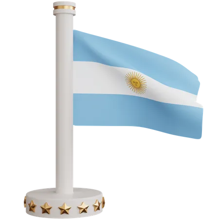 Bandera Nacional Argentina  3D Icon