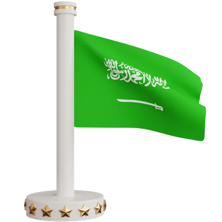 Bandera nacional de arabia saudita  3D Icon