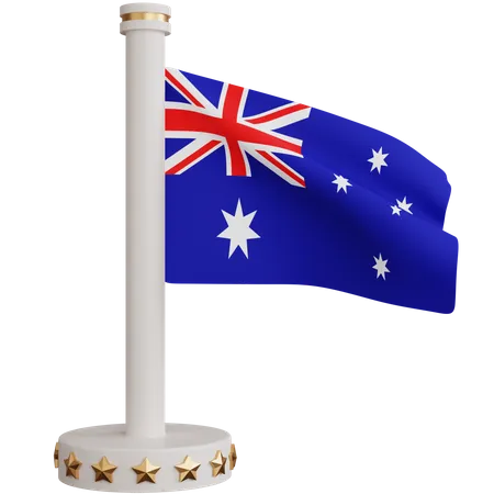 Representacion 3 D De La Bandera Nacional De Australia Aislada 3D Icon