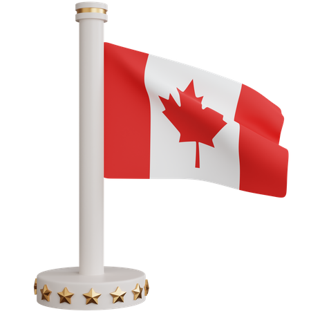 Bandera nacional de canadá  3D Icon