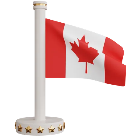 Bandera nacional de canadá  3D Icon