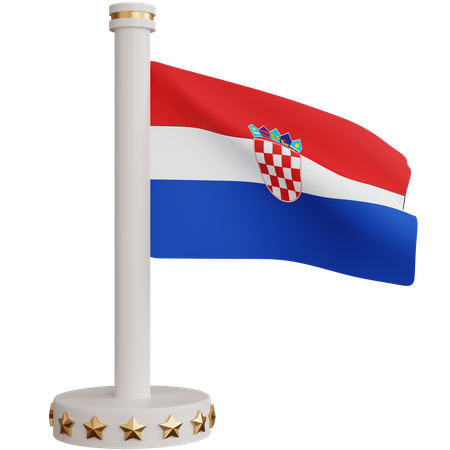 Bandera nacional de croacia  3D Icon
