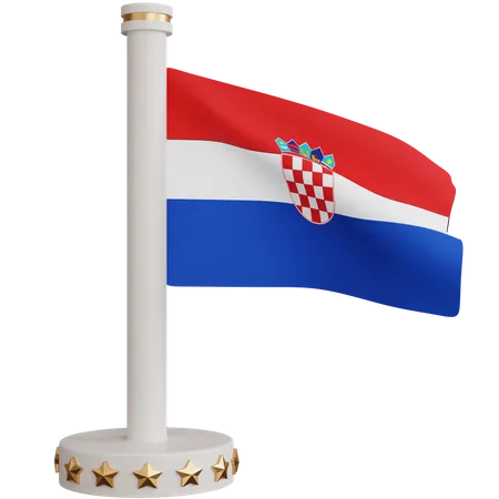 Bandera nacional de croacia  3D Icon