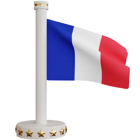 Bandera nacional de francia  3D Icon