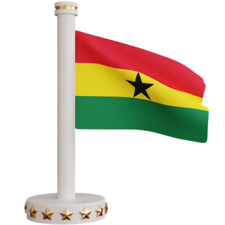 Bandera nacional de ghana  3D Icon