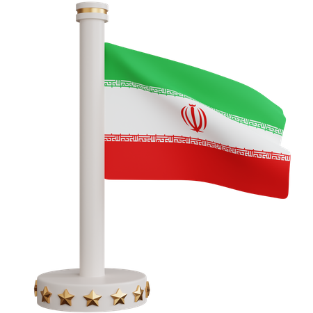 Bandera nacional de irán  3D Icon
