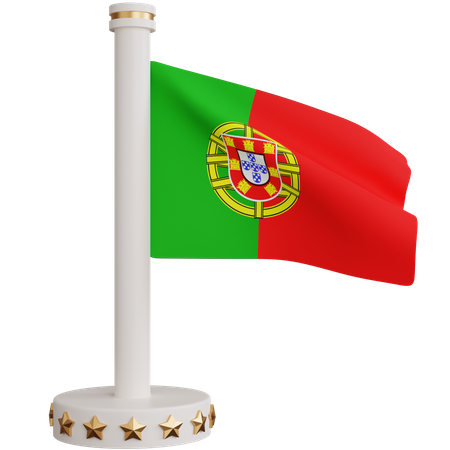 Bandera nacional de portugal  3D Icon