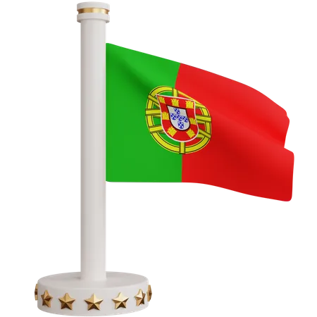 Bandera nacional de portugal  3D Icon