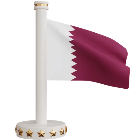 Bandera nacional de qatar  3D Icon