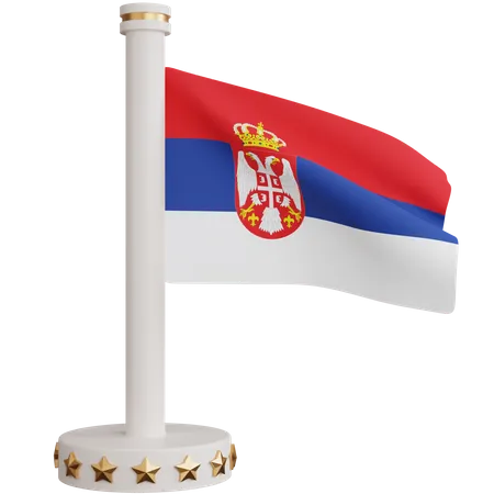 Bandera nacional serbia  3D Icon