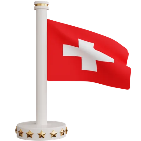 Bandera nacional de suiza  3D Icon