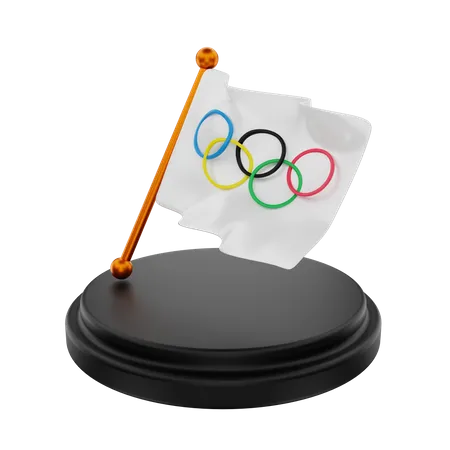 Bandera olimpica  3D Illustration
