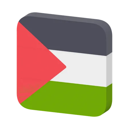 Bandera Palestina  3D Icon