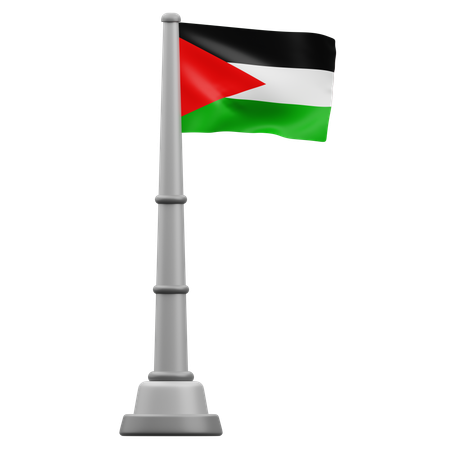 Bandera Palestina  3D Icon