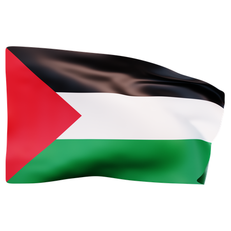 Bandera Palestina  3D Icon