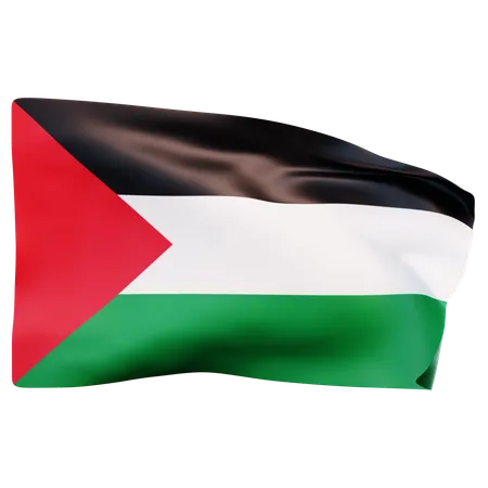 Bandera Palestina  3D Icon