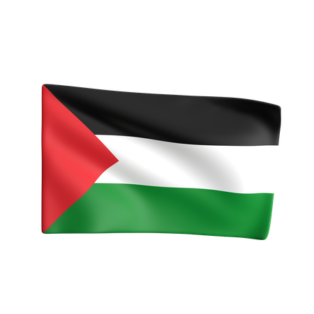 Bandera Palestina  3D Icon