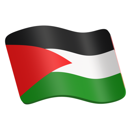 Bandera Palestina  3D Icon