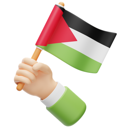 Bandera Palestina  3D Icon