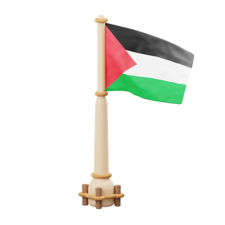 Bandera Palestina  3D Icon