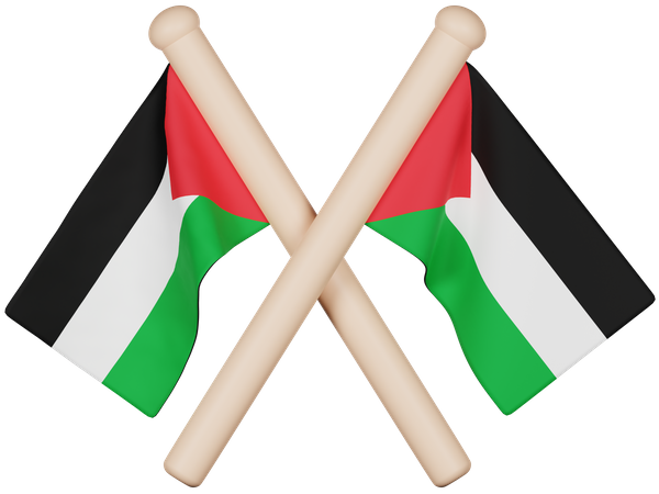 Bandera Palestina  3D Icon