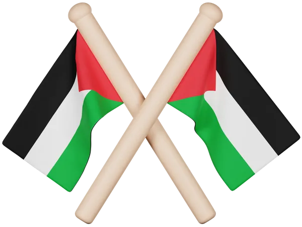 Bandera Palestina  3D Icon