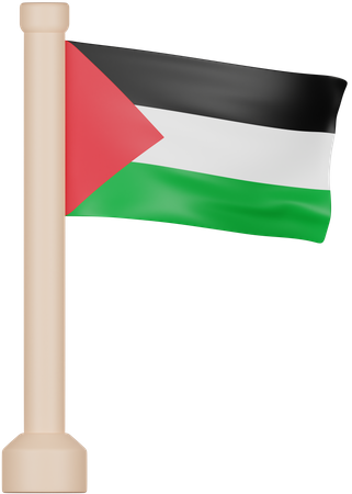 Bandera Palestina  3D Icon